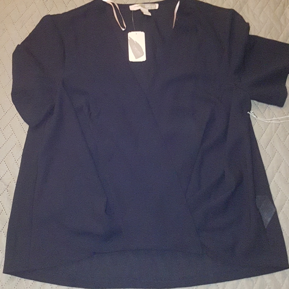 Navy Blue Blouse